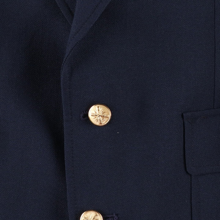 WALL STREET COLLECTION Navy Blazer, Tailored Jacket, Made in USA, Men's Size Medium unclear navy blue type Vintage Second Hand