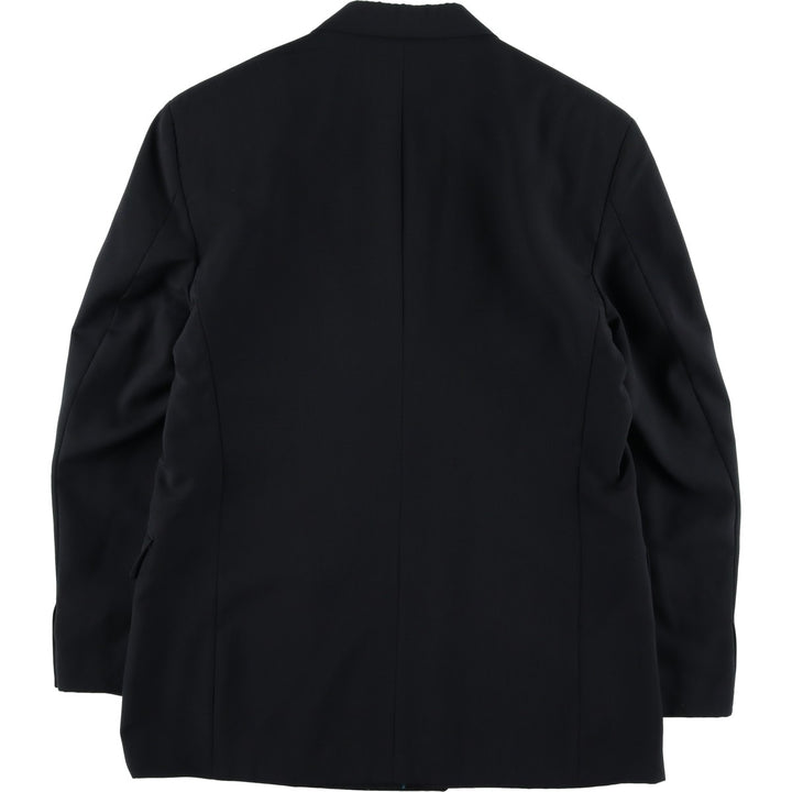 EXECUTIVE COLLECTION Double-Breasted Peak Lapel Tailored Jacket, Made in USA, Men's Size M unclear black type Vintage Second Hand