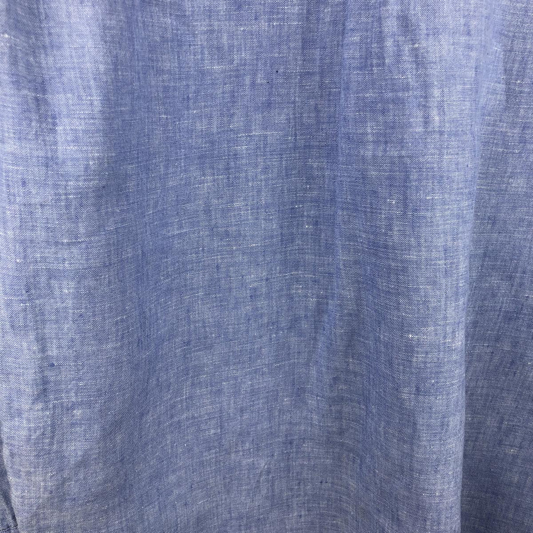 Brooks Brothers 346 long sleeve linen button-down shirt, men's size M linen Blue type light blue Vintage Second Hand