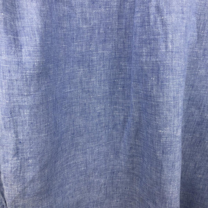 Brooks Brothers 346 long sleeve linen button-down shirt, men's size M linen Blue type light blue Vintage Second Hand