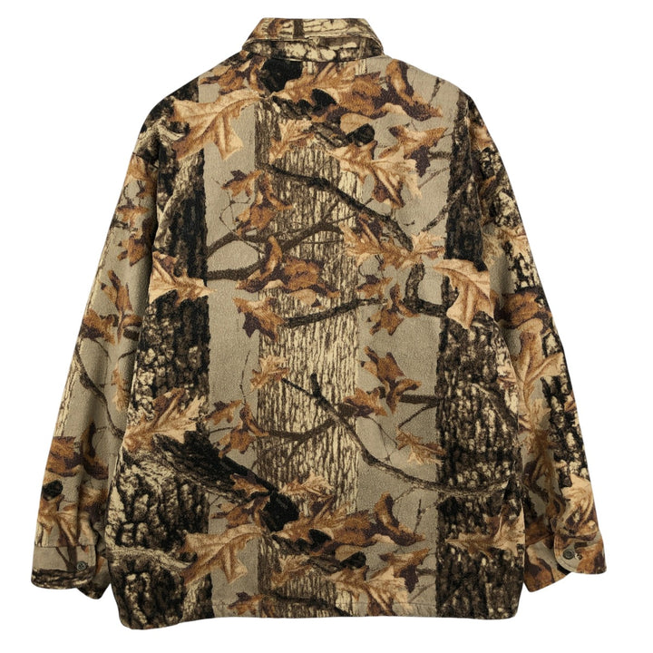 90s-00'S Cabela's Realtree Camo Long Sleeve Heavy Flannel Shirt, Made in USA, Men's Size XL cotton Beige type Vintage Second Hand