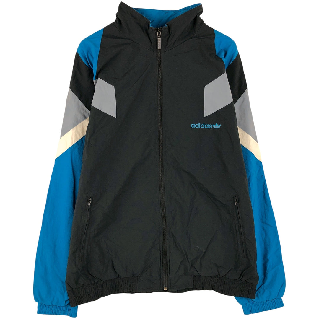 80'S Adidas nylon jacket, men's size L, vintage Nylon black type Vintage Second Hand