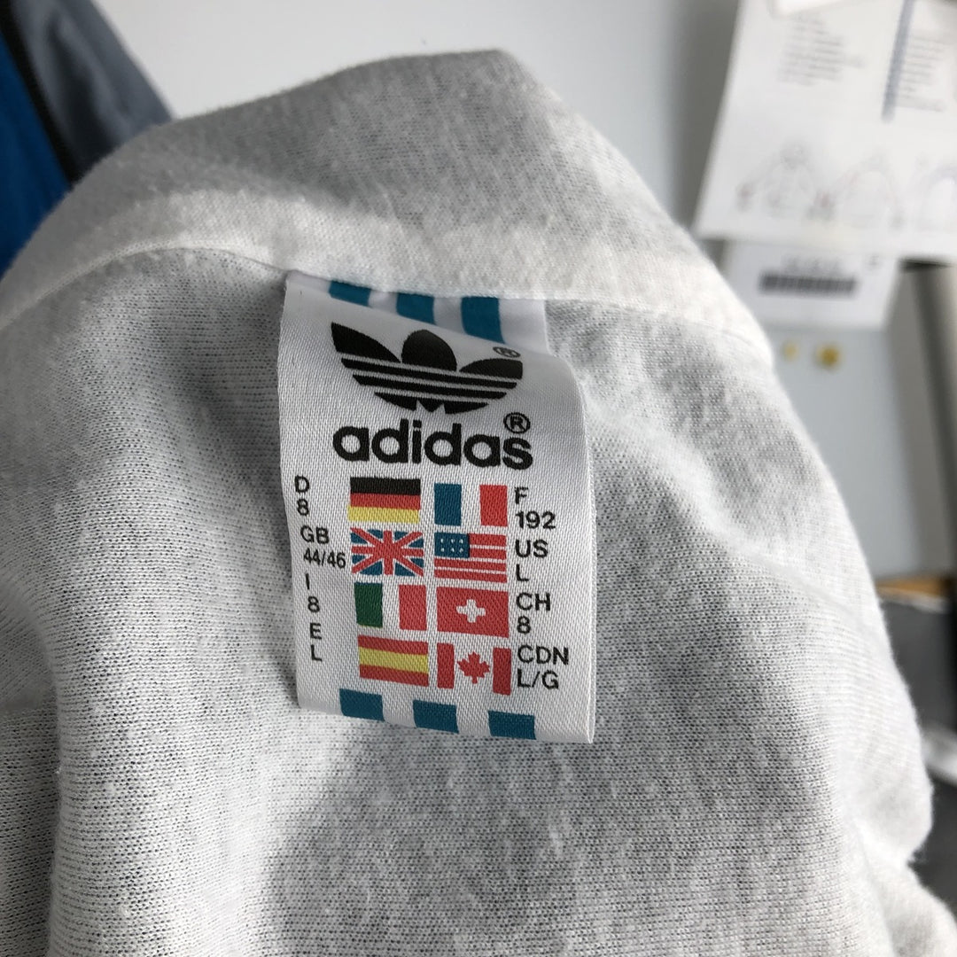 80'S Adidas nylon jacket, men's size L, vintage Nylon black type Vintage Second Hand