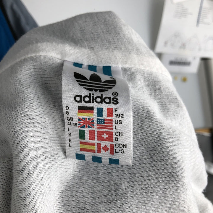 80'S Adidas nylon jacket, men's size L, vintage Nylon black type Vintage Second Hand