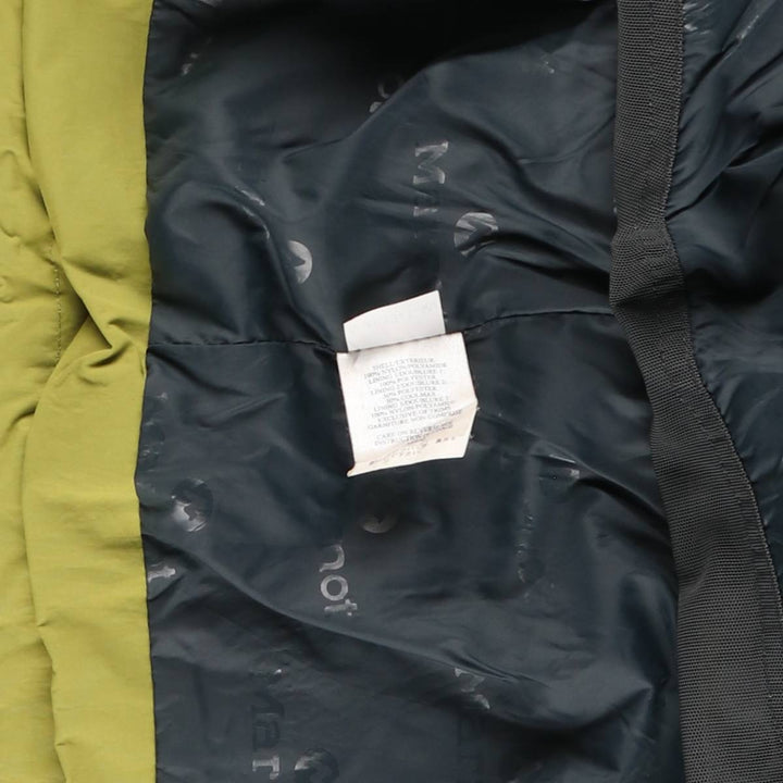Marmot Mountain Parka Shell Jacket, Men's Size L Nylon green type yellow green Vintage Second Hand
