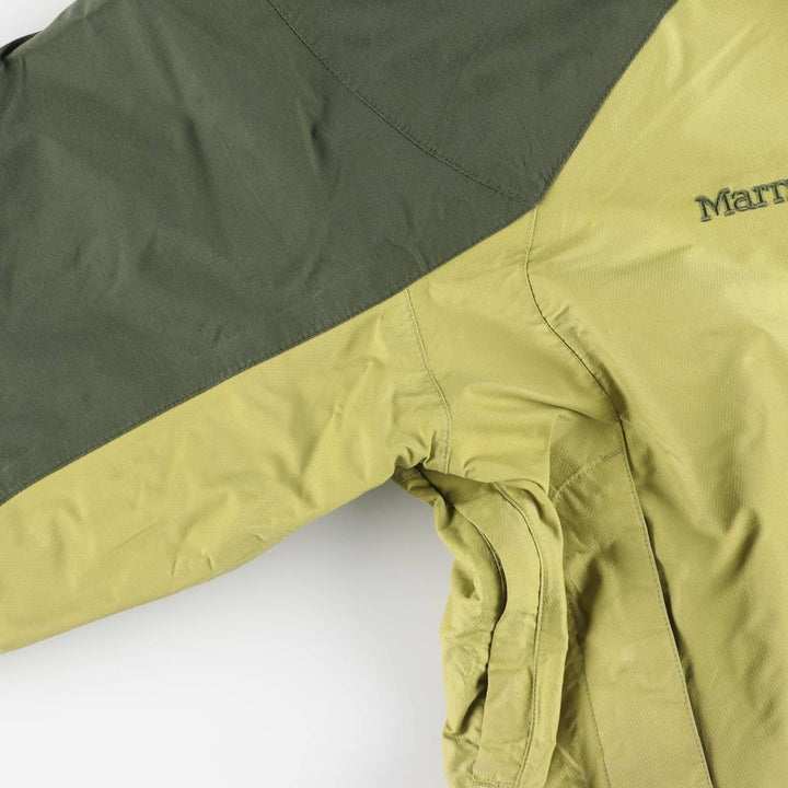 Marmot Mountain Parka Shell Jacket, Men's Size L Nylon green type yellow green Vintage Second Hand