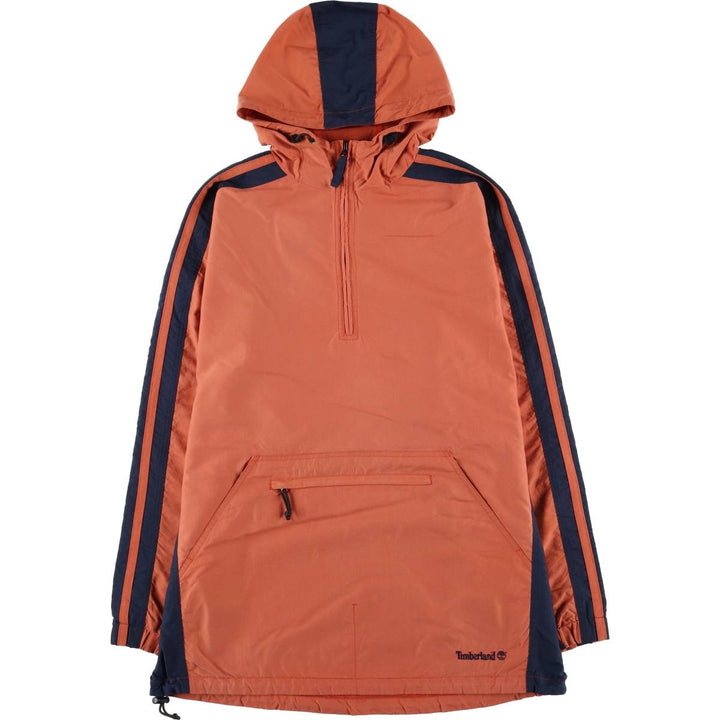 90s-00'S Timberland WEATHERGEAR Anorak Parka, Men's Size M Nylon orange type Vintage Second Hand