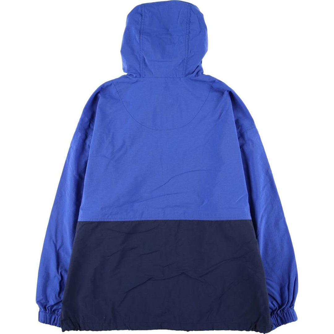 Vintage 80s-90'S Eddie Bauer two-tone nylon parka with black tag, size M, men's Nylon navy blue type Vintage Second Hand