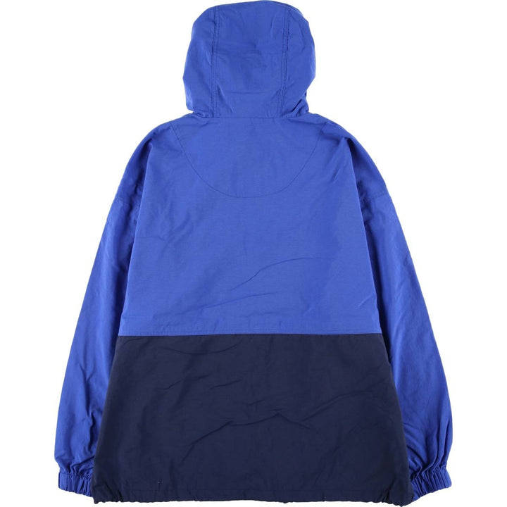 Vintage 80s-90'S Eddie Bauer two-tone nylon parka with black tag, size M, men's Nylon navy blue type Vintage Second Hand