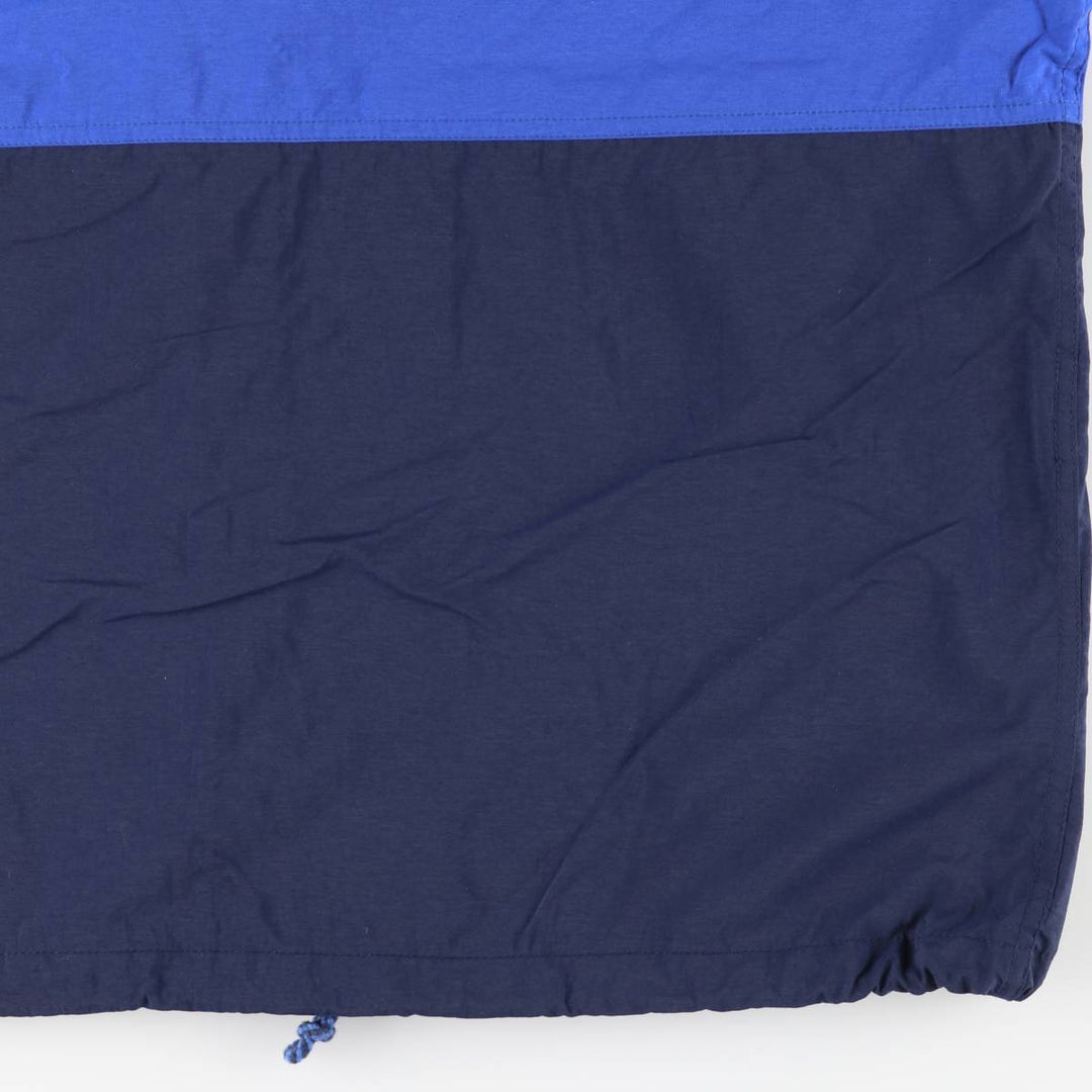 Vintage 80s-90'S Eddie Bauer two-tone nylon parka with black tag, size M, men's Nylon navy blue type Vintage Second Hand