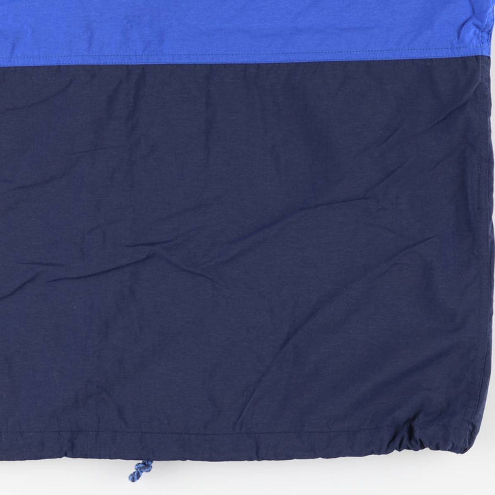 Vintage 80s-90'S Eddie Bauer two-tone nylon parka with black tag, size M, men's Nylon navy blue type Vintage Second Hand