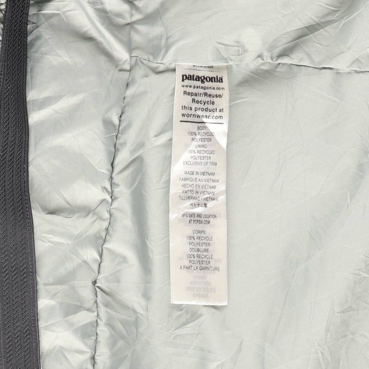 Patagonia Powder Town Jacket 31625FA23, all-over print, hooded windbreaker, men's size L recycled polyester gray type Vintage Second Hand