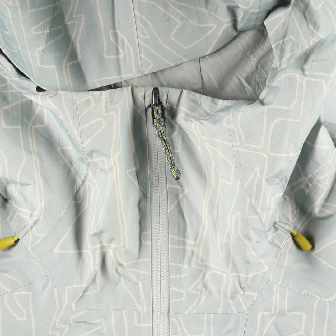 Patagonia Powder Town Jacket 31625FA23, all-over print, hooded windbreaker, men's size L recycled polyester gray type Vintage Second Hand