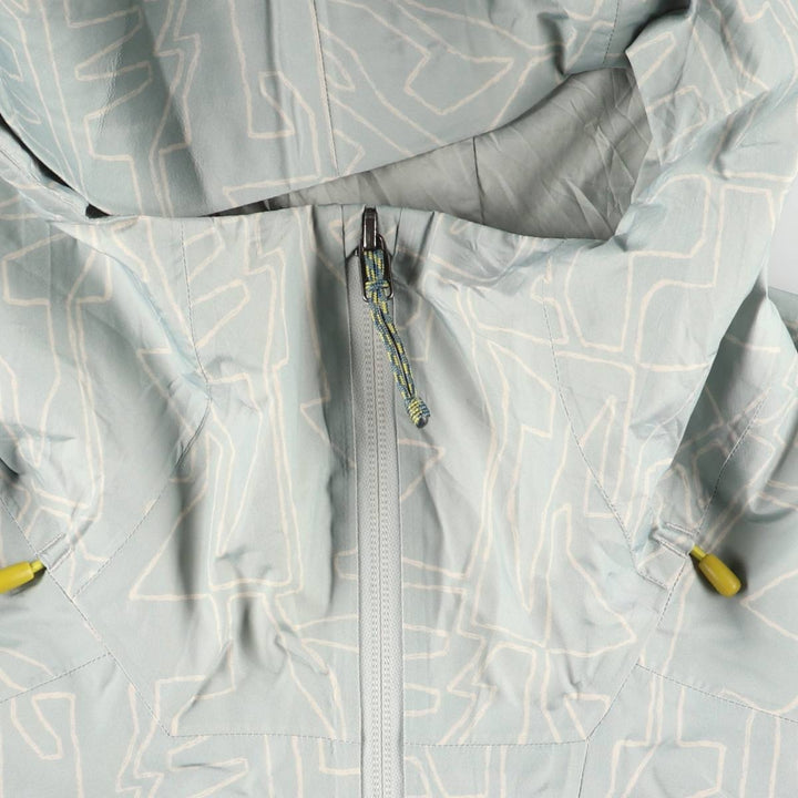 Patagonia Powder Town Jacket 31625FA23, all-over print, hooded windbreaker, men's size L recycled polyester gray type Vintage Second Hand