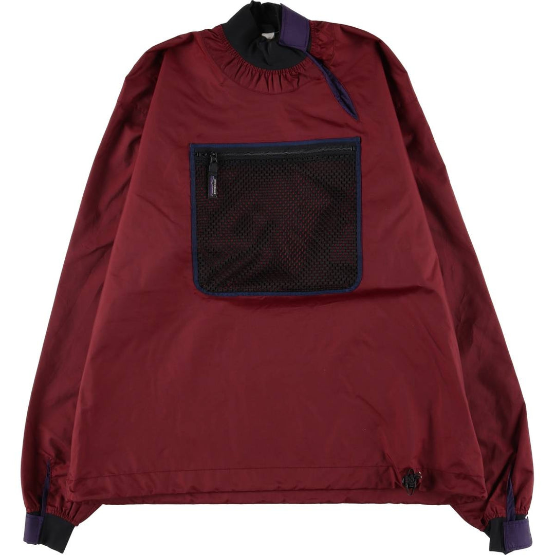 80s-90'S Patagonia Paddling Jacket 82821F9 High-Neck Nylon Pullover, Men's XL, Vintage Nylon burgundy type Vintage Second Hand
