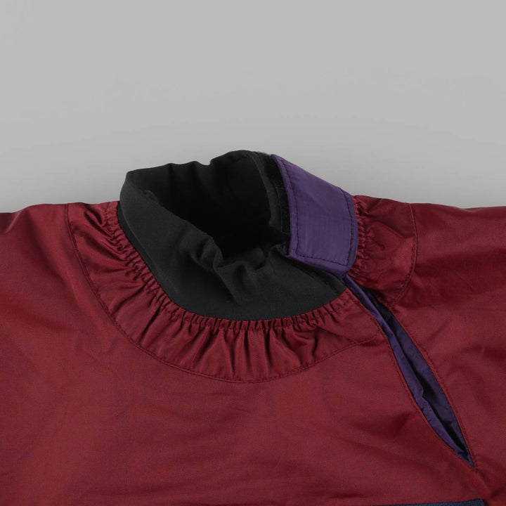 80s-90'S Patagonia Paddling Jacket 82821F9 High-Neck Nylon Pullover, Men's XL, Vintage Nylon burgundy type Vintage Second Hand