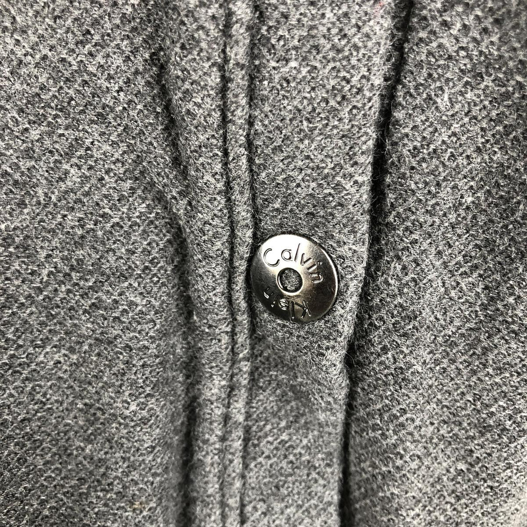 Vintage 90s-00'S Calvin Klein full-zip sweatshirt, size L, men's cotton Charcoal Vintage Second Hand