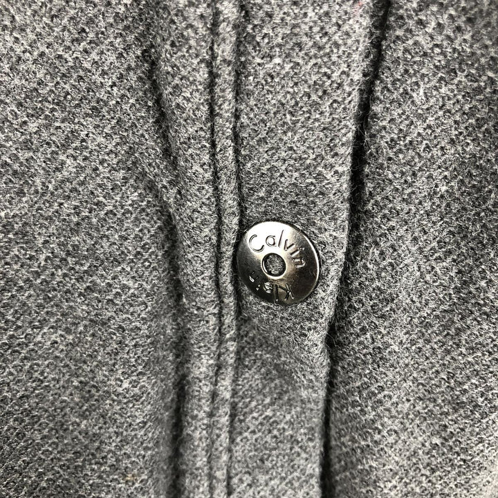 Vintage 90s-00'S Calvin Klein full-zip sweatshirt, size L, men's cotton Charcoal Vintage Second Hand