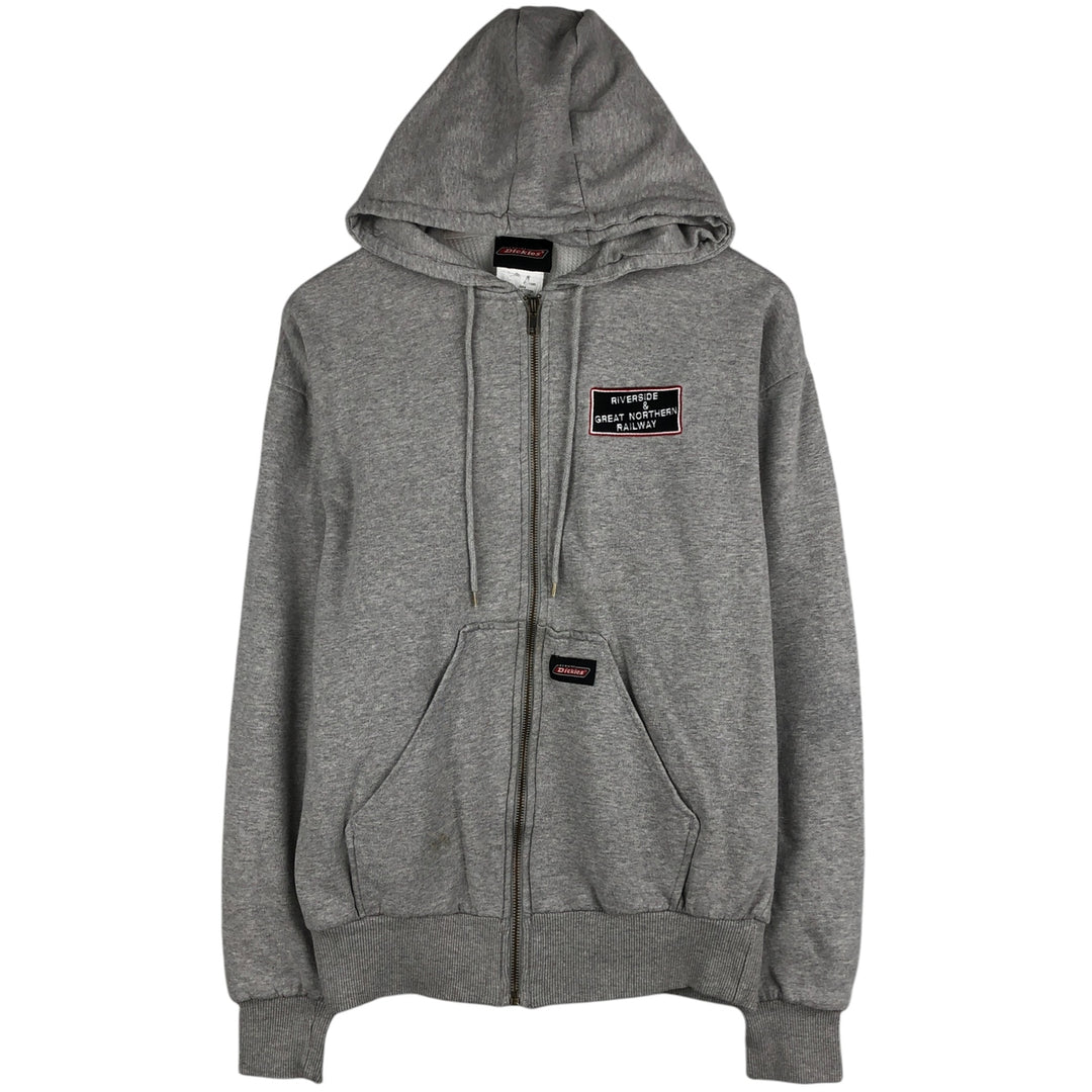 Dickies Back Print Full Zip Sweatshirt Hoodie, Men's Size M unclear gray type Vintage Second Hand