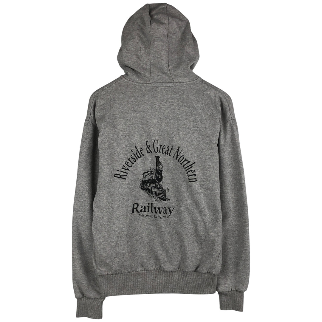 Dickies Back Print Full Zip Sweatshirt Hoodie, Men's Size M unclear gray type Vintage Second Hand