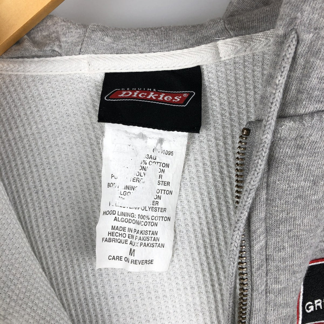 Dickies Back Print Full Zip Sweatshirt Hoodie, Men's Size M unclear gray type Vintage Second Hand
