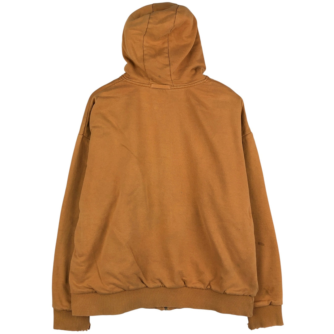 Dickies Sweat Full Zip Hoodie Men's XL cotton brown type Vintage Second Hand