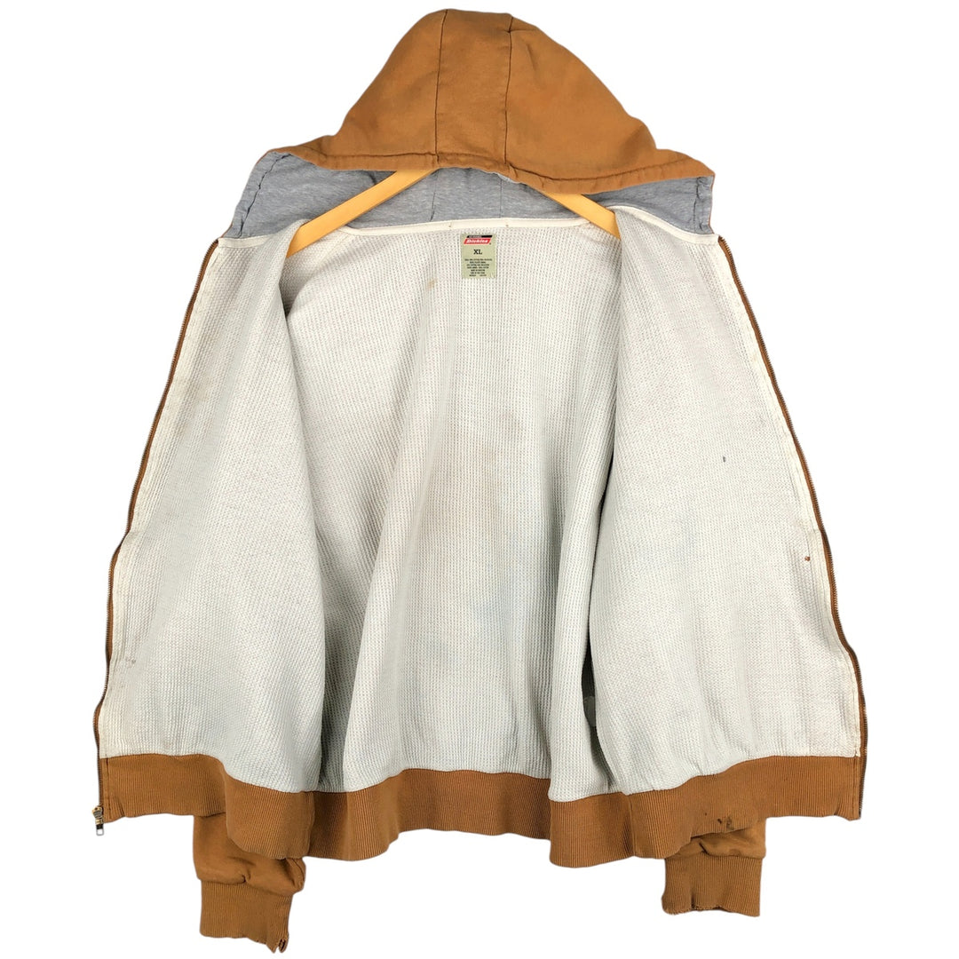 Dickies Sweat Full Zip Hoodie Men's XL cotton brown type Vintage Second Hand