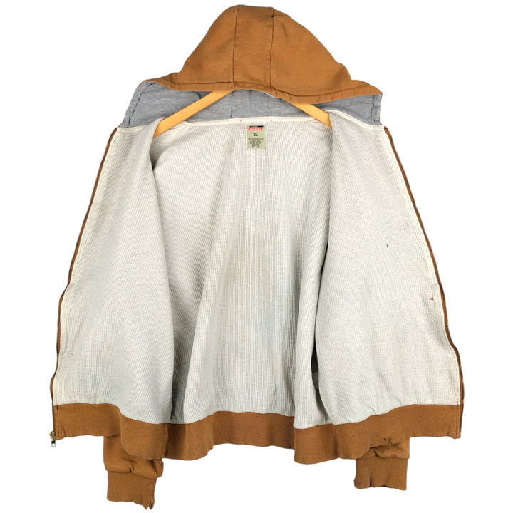 Dickies Sweat Full Zip Hoodie Men's XL cotton brown type Vintage Second Hand