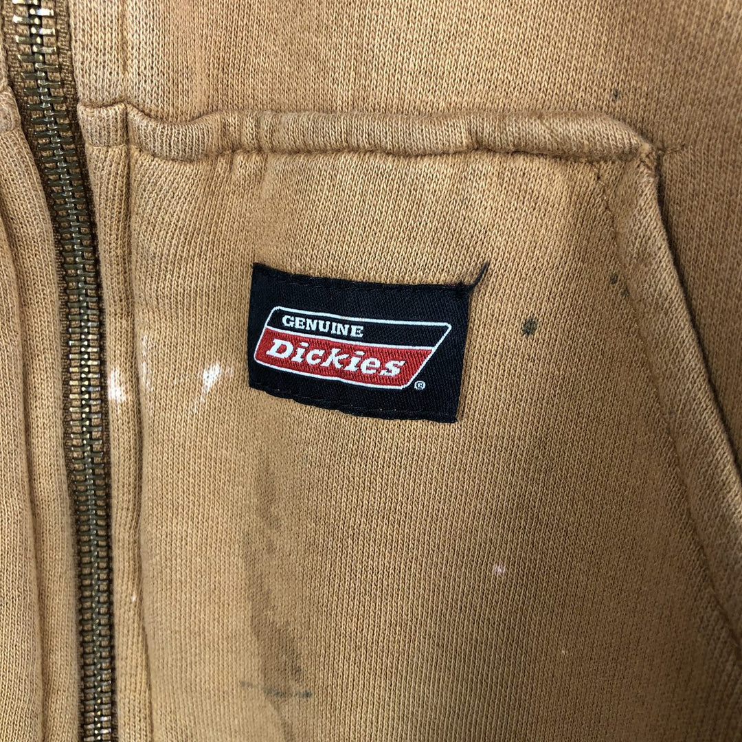 Dickies Sweat Full Zip Hoodie Men's XL cotton brown type Vintage Second Hand
