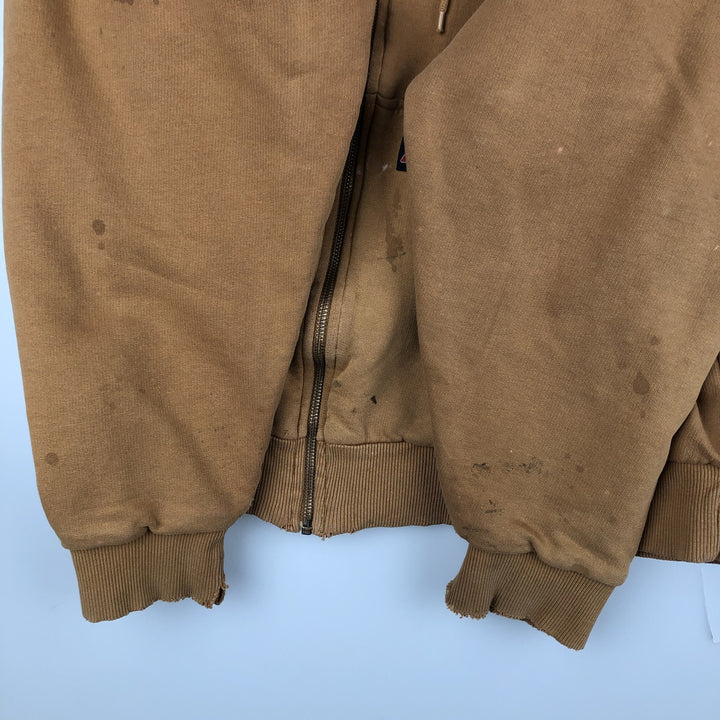 Dickies Sweat Full Zip Hoodie Men's XL cotton brown type Vintage Second Hand
