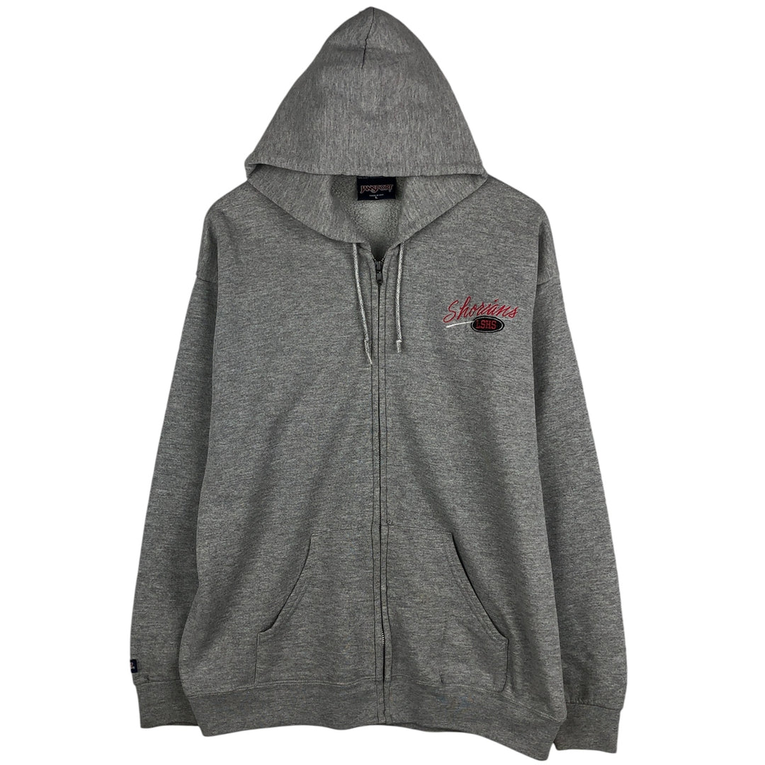 Vintage 90'S Jansport full-zip sweatshirt hoodie, made in the USA, size L, men's cotton gray type Vintage Second Hand