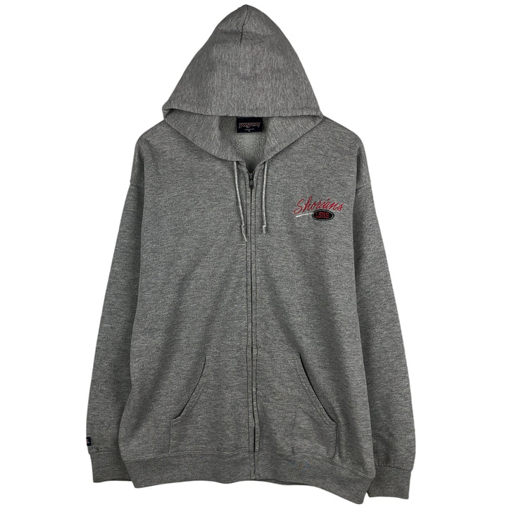 Vintage 90'S Jansport full-zip sweatshirt hoodie, made in the USA, size L, men's cotton gray type Vintage Second Hand
