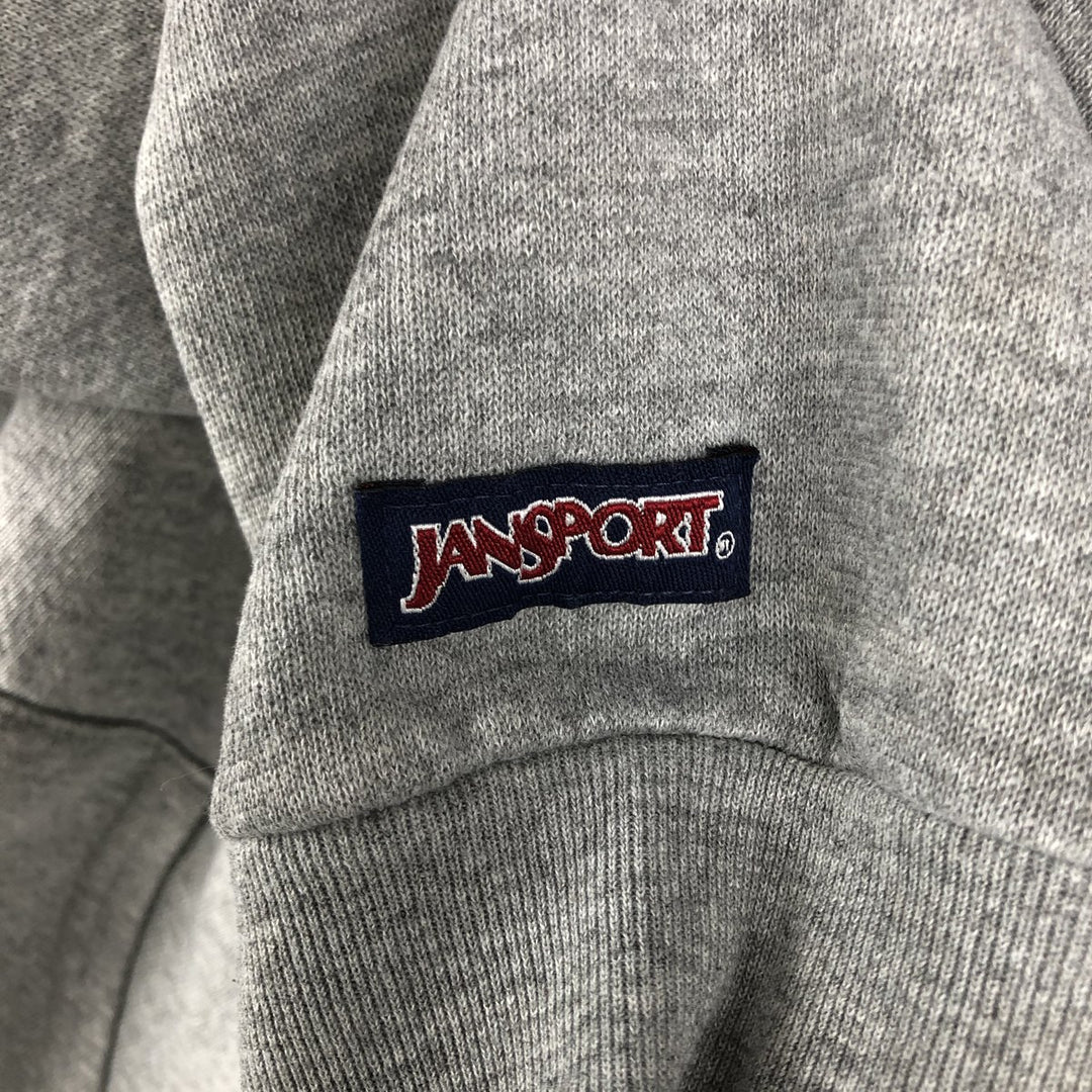Vintage 90'S Jansport full-zip sweatshirt hoodie, made in the USA, size L, men's cotton gray type Vintage Second Hand