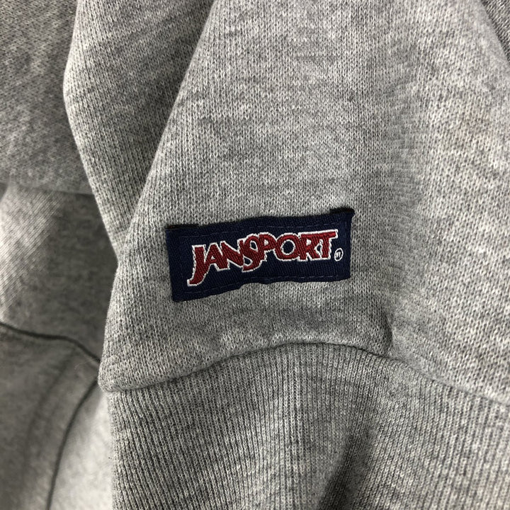 Vintage 90'S Jansport full-zip sweatshirt hoodie, made in the USA, size L, men's cotton gray type Vintage Second Hand