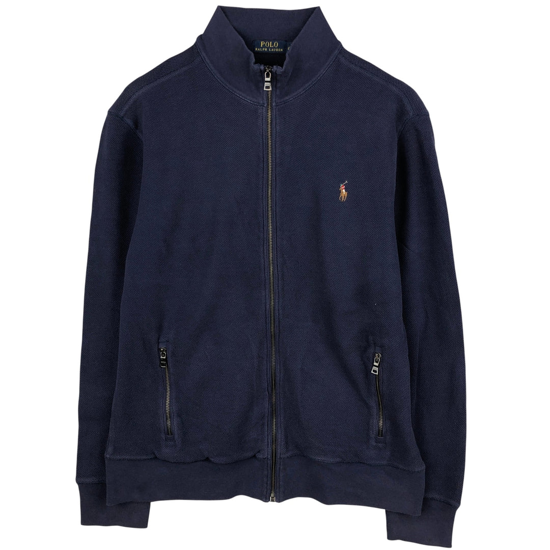 Ralph Lauren POLO RALPH LAUREN Full Zip Sweatshirt Trainer Men's L size cotton navy blue type Vintage Second Hand