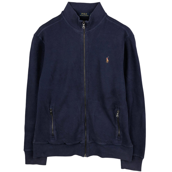 Ralph Lauren POLO RALPH LAUREN Full Zip Sweatshirt Trainer Men's L size cotton navy blue type Vintage Second Hand