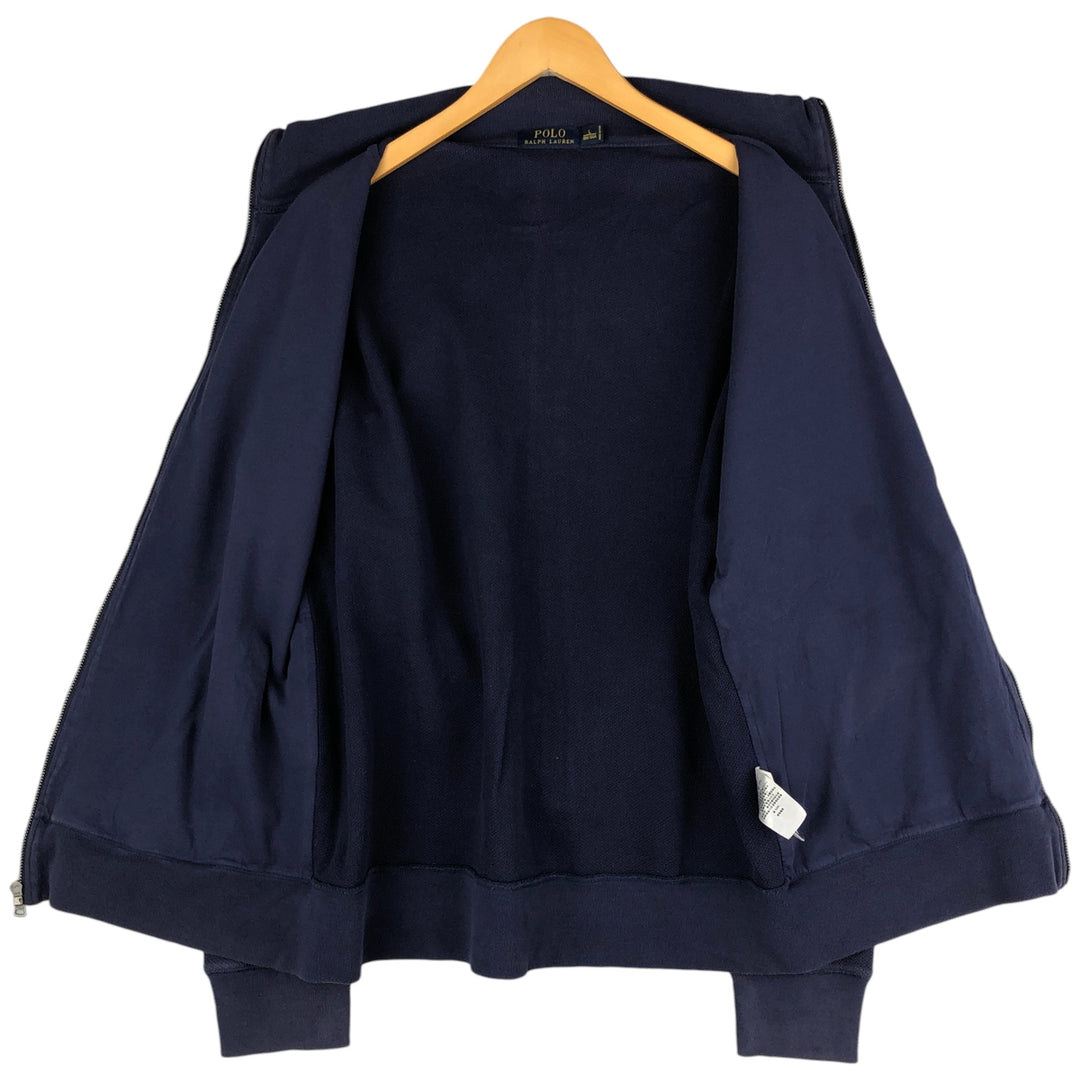 Ralph Lauren POLO RALPH LAUREN Full Zip Sweatshirt Trainer Men's L size cotton navy blue type Vintage Second Hand