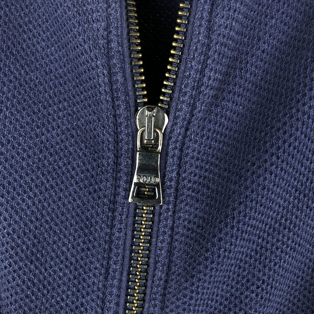 Ralph Lauren POLO RALPH LAUREN Full Zip Sweatshirt Trainer Men's L size cotton navy blue type Vintage Second Hand