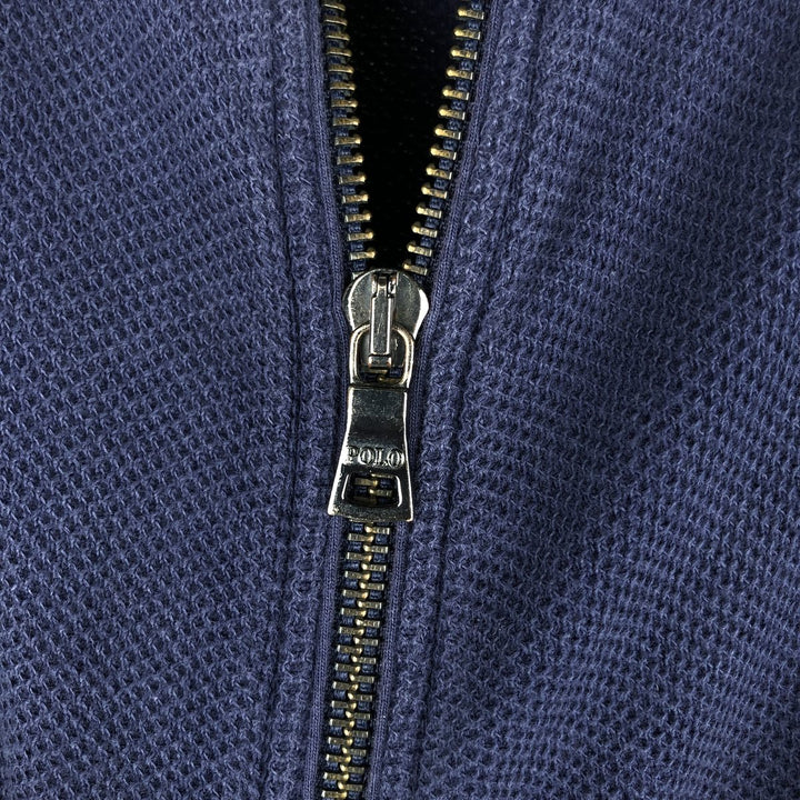 Ralph Lauren POLO RALPH LAUREN Full Zip Sweatshirt Trainer Men's L size cotton navy blue type Vintage Second Hand