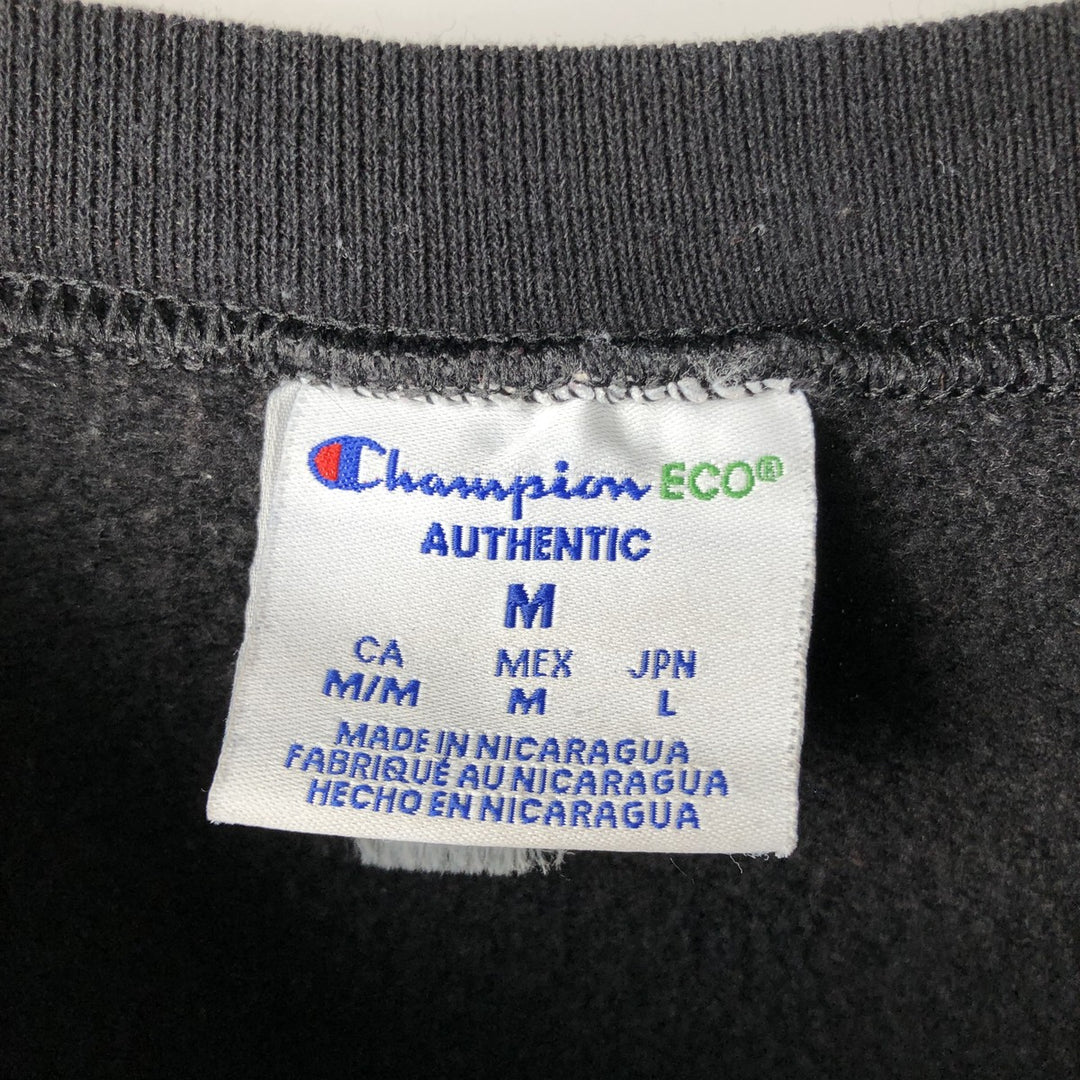 Champion ECO College Sweatshirt, Men's Size M cotton black type Vintage Second Hand