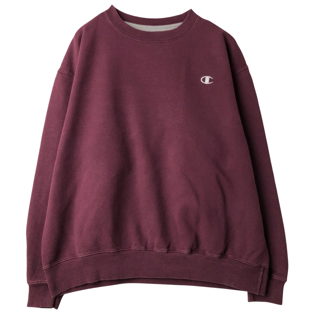 Champion ECO One-Point Logo Sweatshirt, Men's XL cotton Red type red-purple Vintage Second Hand