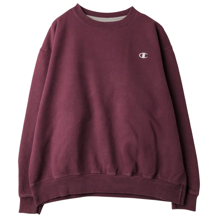 Champion ECO One-Point Logo Sweatshirt, Men's XL cotton Red type red-purple Vintage Second Hand