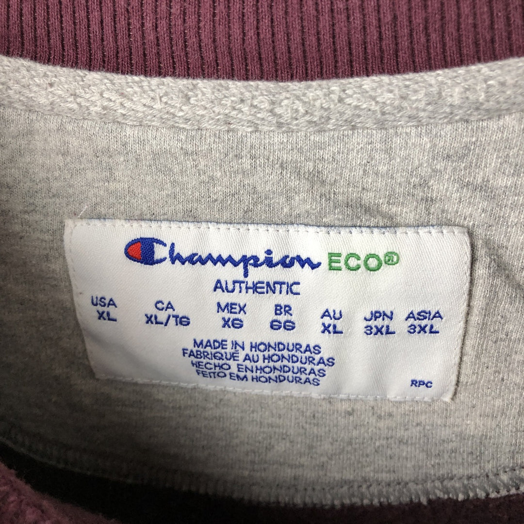 Champion ECO One-Point Logo Sweatshirt, Men's XL cotton Red type red-purple Vintage Second Hand