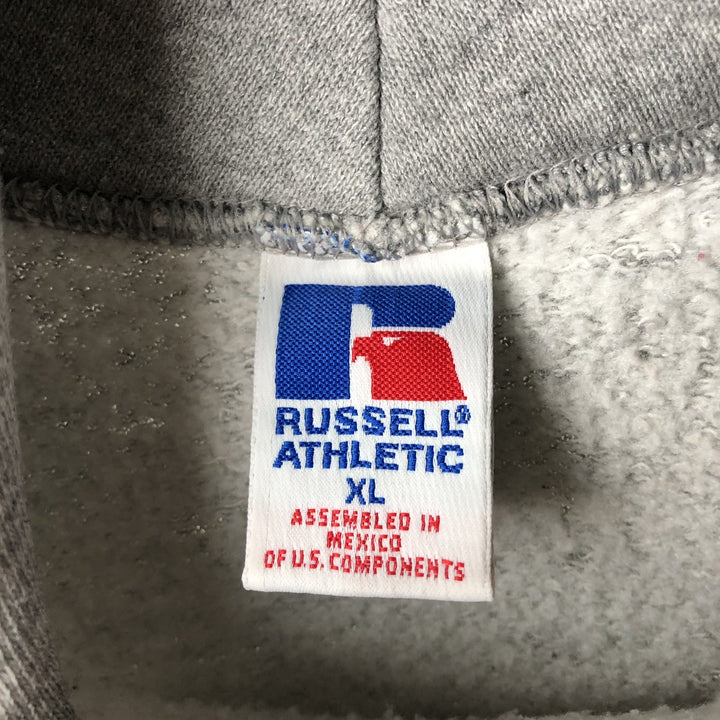 90'S Russell College Sweatshirt Pullover Hoodie Men's XL Size Vintage polyester gray type Vintage Second Hand