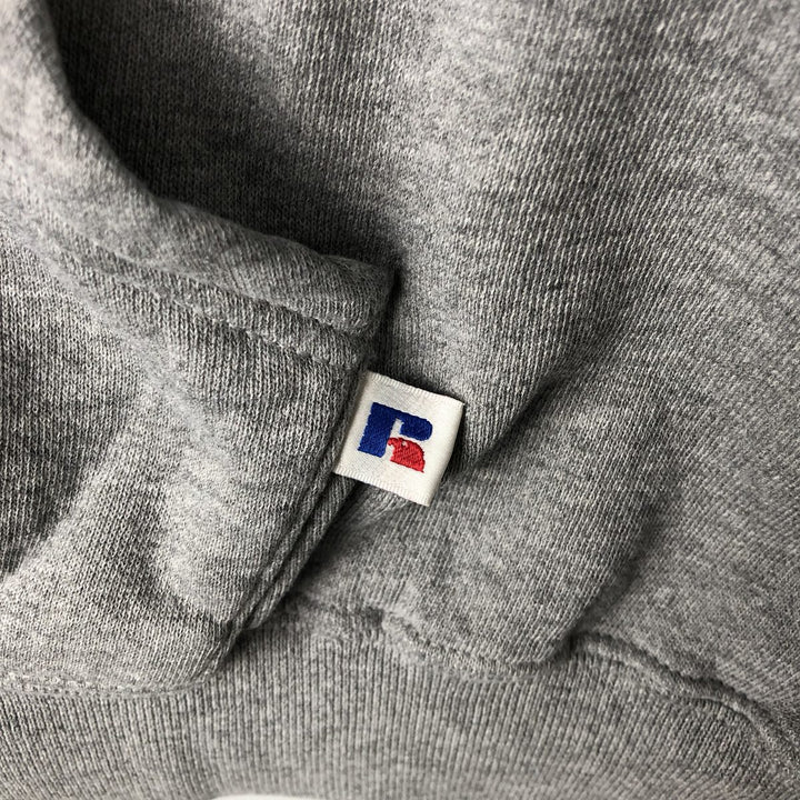 90'S Russell College Sweatshirt Pullover Hoodie Men's XL Size Vintage polyester gray type Vintage Second Hand