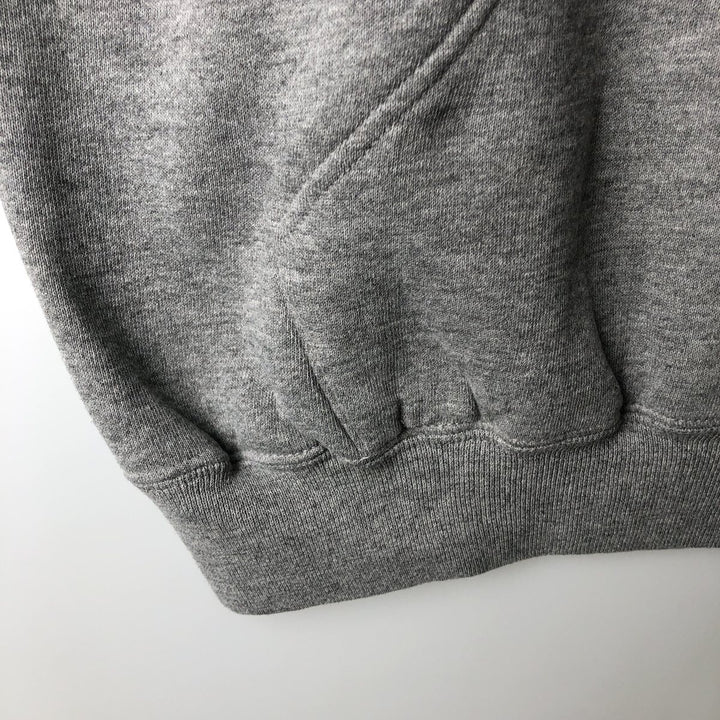 90'S Russell College Sweatshirt Pullover Hoodie Men's XL Size Vintage polyester gray type Vintage Second Hand