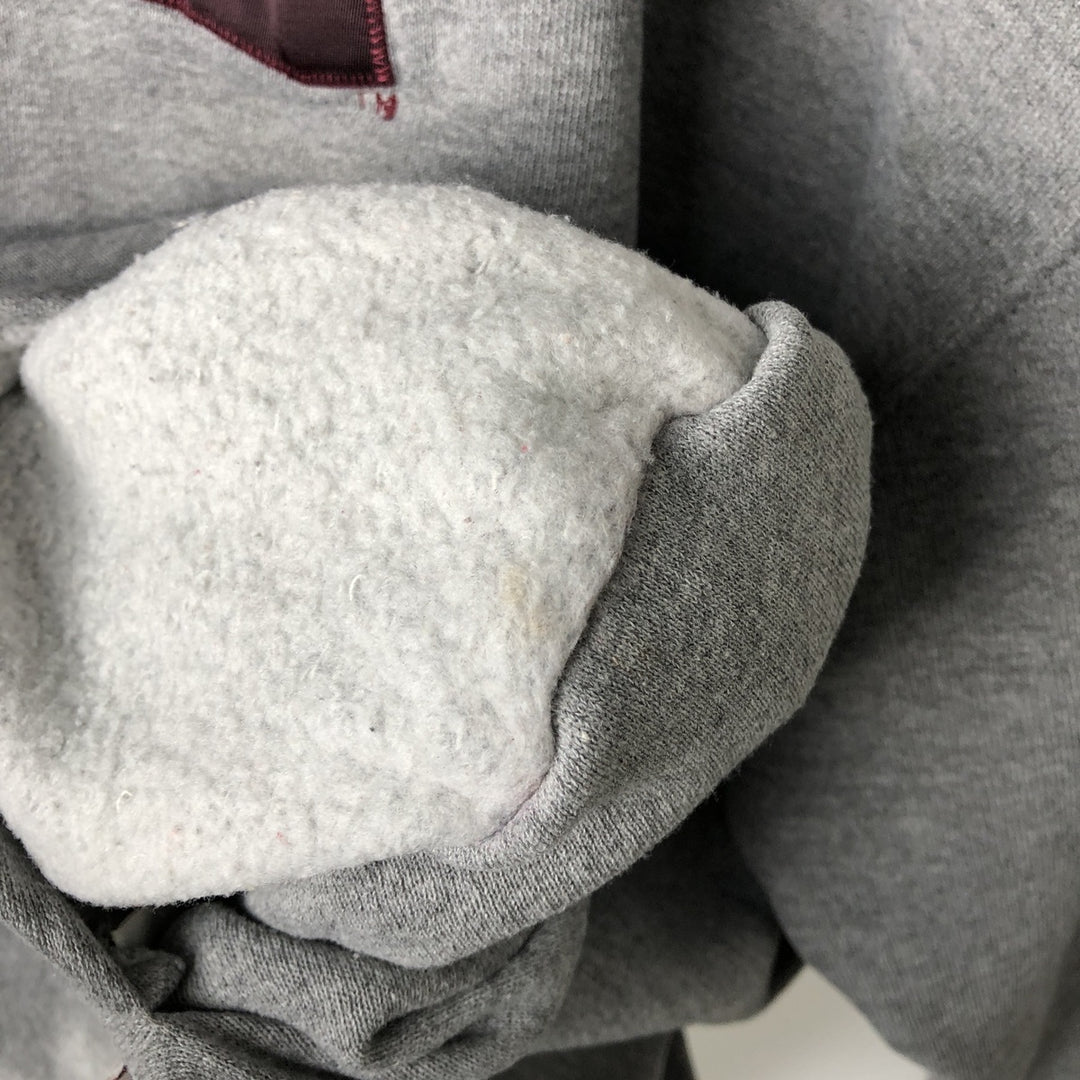 90'S Russell College Sweatshirt Pullover Hoodie Men's XL Size Vintage polyester gray type Vintage Second Hand