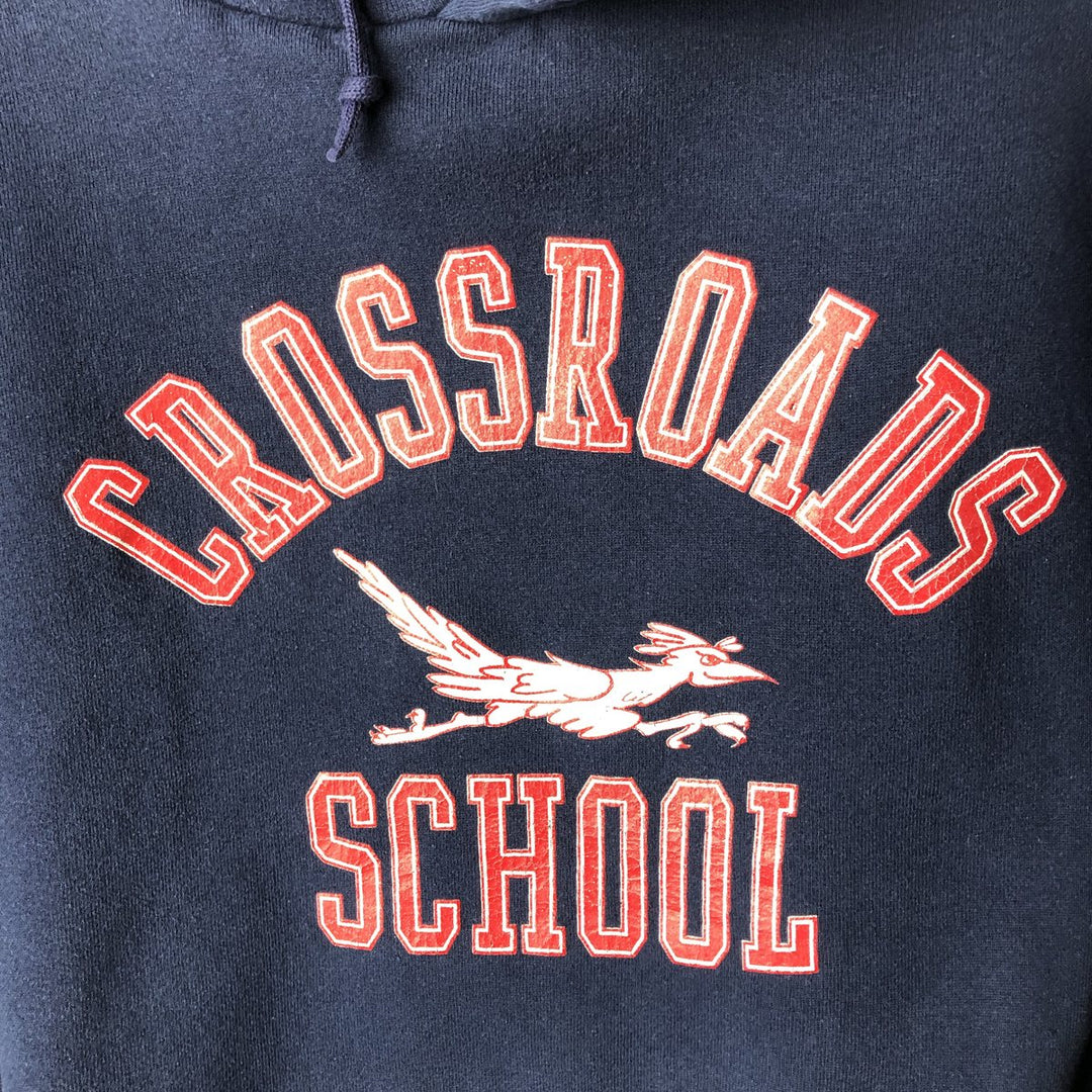 Vintage 90'S Jerzees Triple Print College Pullover Hoodie, Men's Size L cotton navy blue type Vintage Second Hand