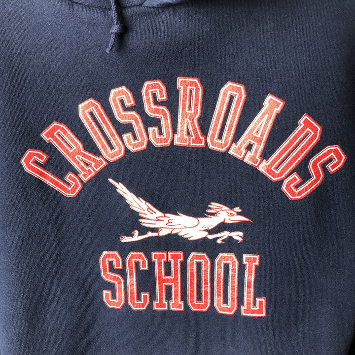 Vintage 90'S Jerzees Triple Print College Pullover Hoodie, Men's Size L cotton navy blue type Vintage Second Hand