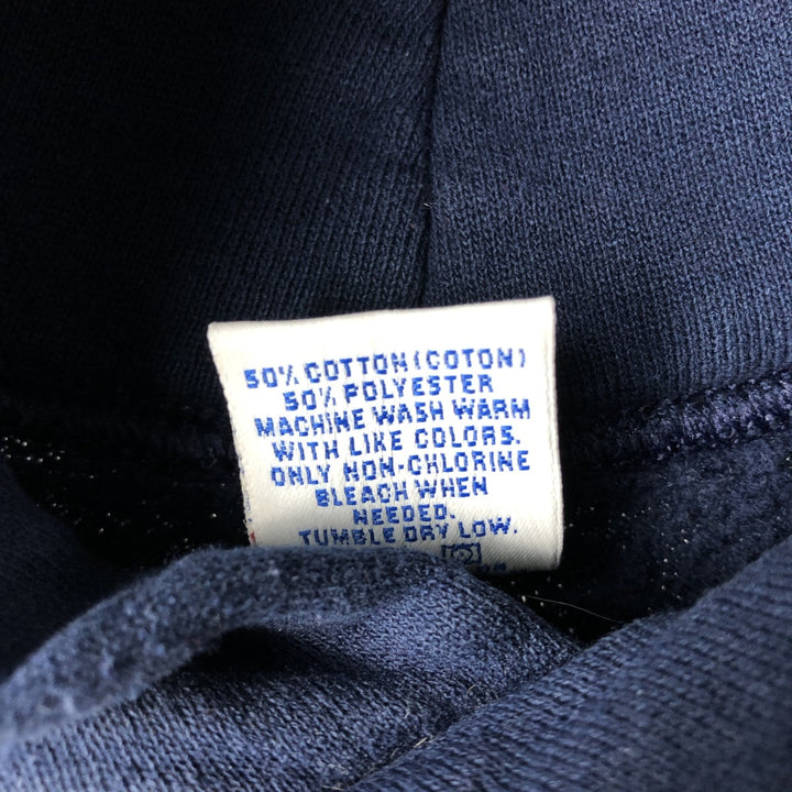 90'S Russell College Sweatshirt Pullover Hoodie Men's XL Size Vintage cotton navy blue type Vintage Second Hand